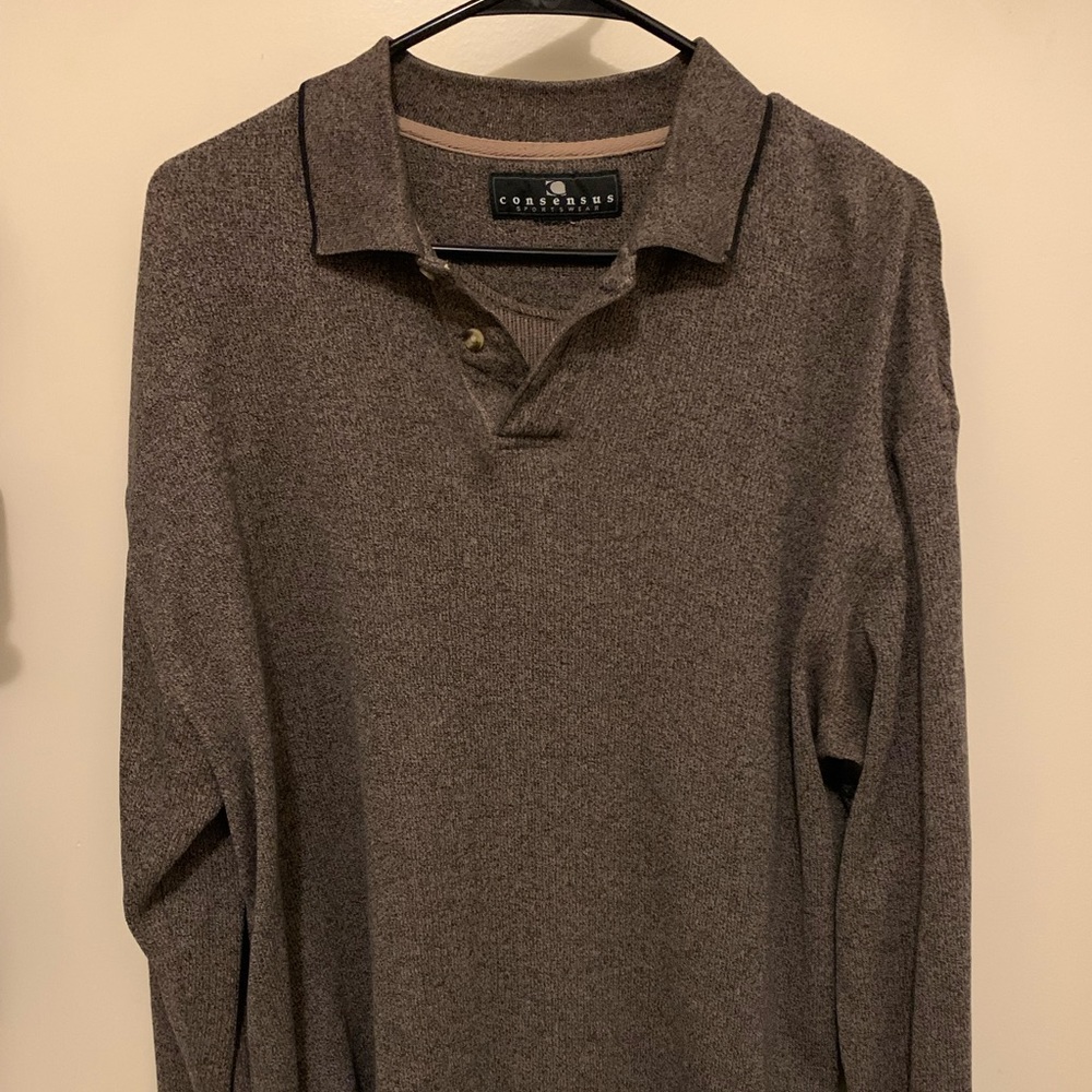 Brown Consensus Sportswear Sweater-Large